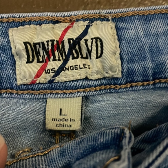 Denim BLVD Los Angeles Denim Mini Skirt / Size Large - Picture 4 of 6